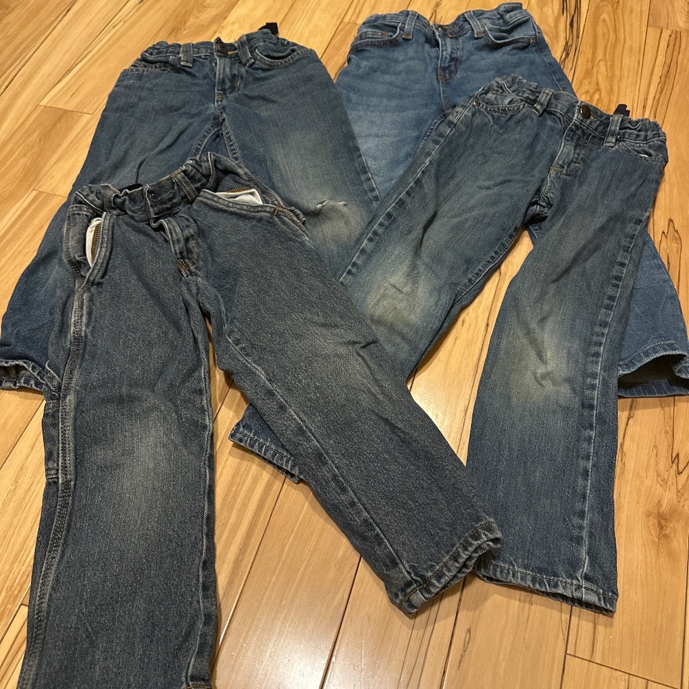 Bundle 5T elastic waist jeans